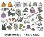 cartoon halloween doodle  | Shutterstock .eps vector #455715802