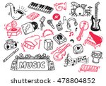 set of music instrument in... | Shutterstock . vector #478804852