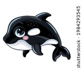 Funny Cute Happy Killer Whale...