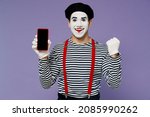Young Mime Man With White Face...