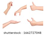 set of woman hands gesturing... | Shutterstock . vector #1662727048
