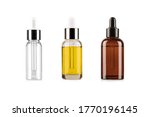 Set Of Glass Bottle Cosmetics...