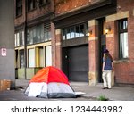 Homeless Person Tent In The...