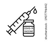covid 19 coronavirus vaccine ... | Shutterstock .eps vector #1907796442