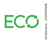 eco with arrow rotation icon ... | Shutterstock .eps vector #2100409648