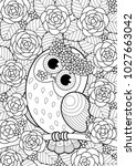 vector doodle coloring book... | Shutterstock .eps vector #1027663042