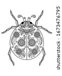 ladybug anti tress doodle... | Shutterstock .eps vector #1673476795