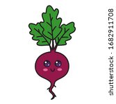 cute beet character with face.... | Shutterstock .eps vector #1682911708