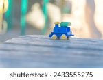 A toy locomotive left behind in ...