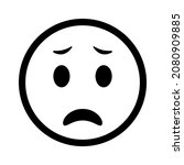 sad confused face with negative ... | Shutterstock .eps vector #2080909885