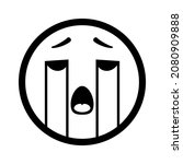 sad confused face with negative ... | Shutterstock .eps vector #2080909888