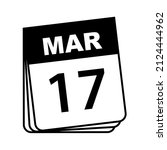 march 17. calendar icon. vector ... | Shutterstock .eps vector #2124444962