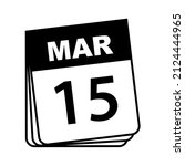 march 15. calendar icon. vector ... | Shutterstock .eps vector #2124444965