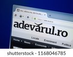 Small photo of Ryazan, Russia - August 26, 2018: Homepage of Adevarul website on the display of PC. Url - Adevarul.ro