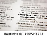 Small photo of Word or phrase chasten in a dictionary.