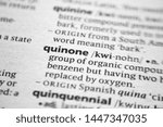 Small photo of Word or phrase Quinone in a dictionary