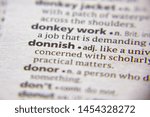Small photo of Word or phrase Donnish in a dictionary