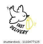 Logo Bird Fast Delivery. Bird...