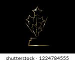 hollywood  movie party gold... | Shutterstock .eps vector #1224784555