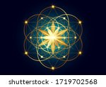 seed of life symbol sacred... | Shutterstock .eps vector #1719702568
