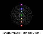 seed of life symbol sacred... | Shutterstock .eps vector #1851889435