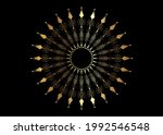 gold mandala of graphic ethnic... | Shutterstock .eps vector #1992546548