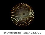 3d gold halftone dots circle ... | Shutterstock .eps vector #2014252772