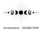 mystical moon phases  sacred... | Shutterstock .eps vector #2050827698