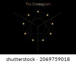 enneagram icon  golden luxury... | Shutterstock .eps vector #2069759018