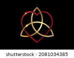 celtic love knot  intertwined... | Shutterstock .eps vector #2081034385