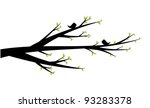 spring branch with early levels ... | Shutterstock .eps vector #93283378