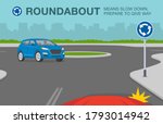 Roundabout Road Or Traffic Sign ...