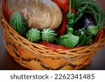 Small photo of Various types of vegetables Chili, Pumpkin, Eggplant, Tomato, Bandi, Peria and long beans