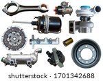 a lot of new auto parts... | Shutterstock . vector #1701342688