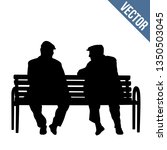 Two Elderly People Silhouettes...