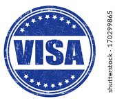 Visa Grunge Rubber Stamp On...