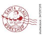 Santa Claus Workshop Grunge...