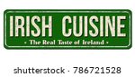 irish cuisine vintage rusty... | Shutterstock .eps vector #786721528