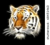 Fractal Tiger Illustration