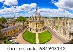Streets of Oxford - landmark, England - overview from a church
