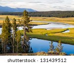 The Yellowstone River Meanders...