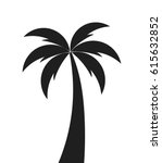 Palm Tree Shape Icon. Vector...