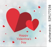 valentines day paper heart... | Shutterstock .eps vector #529177258