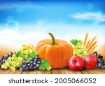 sunny harvesting time... | Shutterstock .eps vector #2005066052