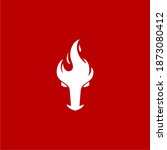 Horse Fire Flame Logo Design