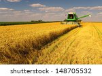 Combine Harvester Harvesting...
