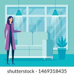 elegant businesswoman worker in ... | Shutterstock .eps vector #1469318435