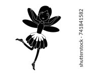 beautiful fairy flying character | Shutterstock .eps vector #741841582