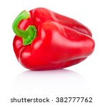 Red Pepper Isolated On A White...