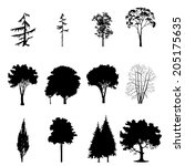 set of different tree | Shutterstock . vector #205175635